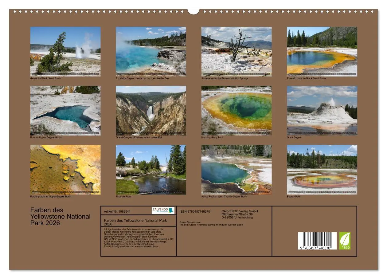 Bild: 9783457746370 | Farben des Yellowstone National Park 2026 (hochwertiger Premium...