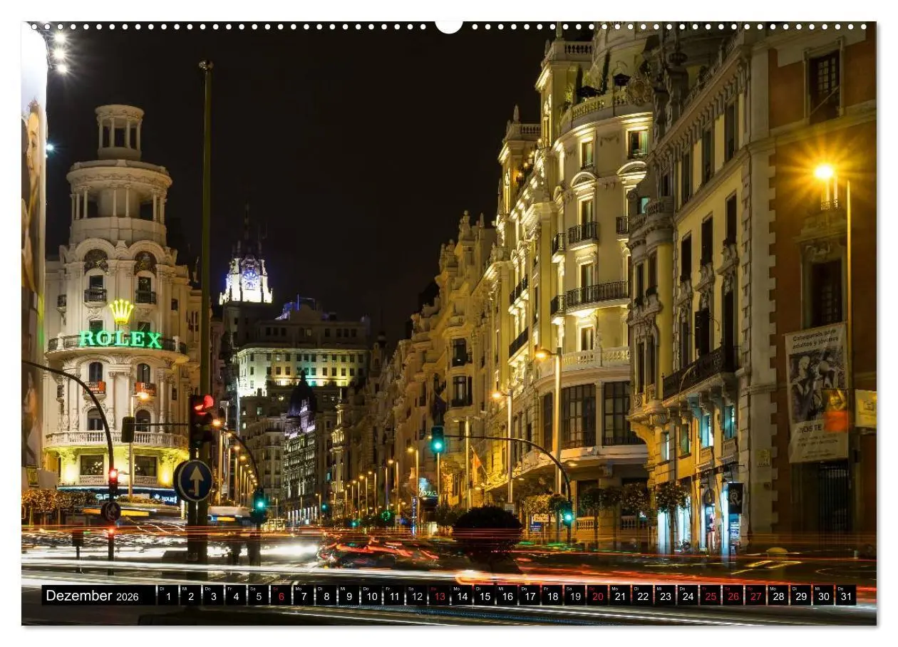 Bild: 9783457986370 | Madrid bei Nacht (Wandkalender 2026 DIN A2 quer), CALVENDO...