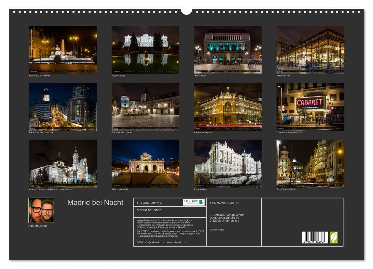 Bild: 9783457986370 | Madrid bei Nacht (Wandkalender 2026 DIN A2 quer), CALVENDO...
