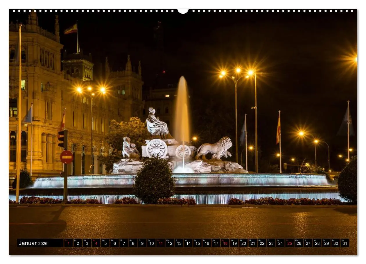 Bild: 9783457986370 | Madrid bei Nacht (Wandkalender 2026 DIN A2 quer), CALVENDO...