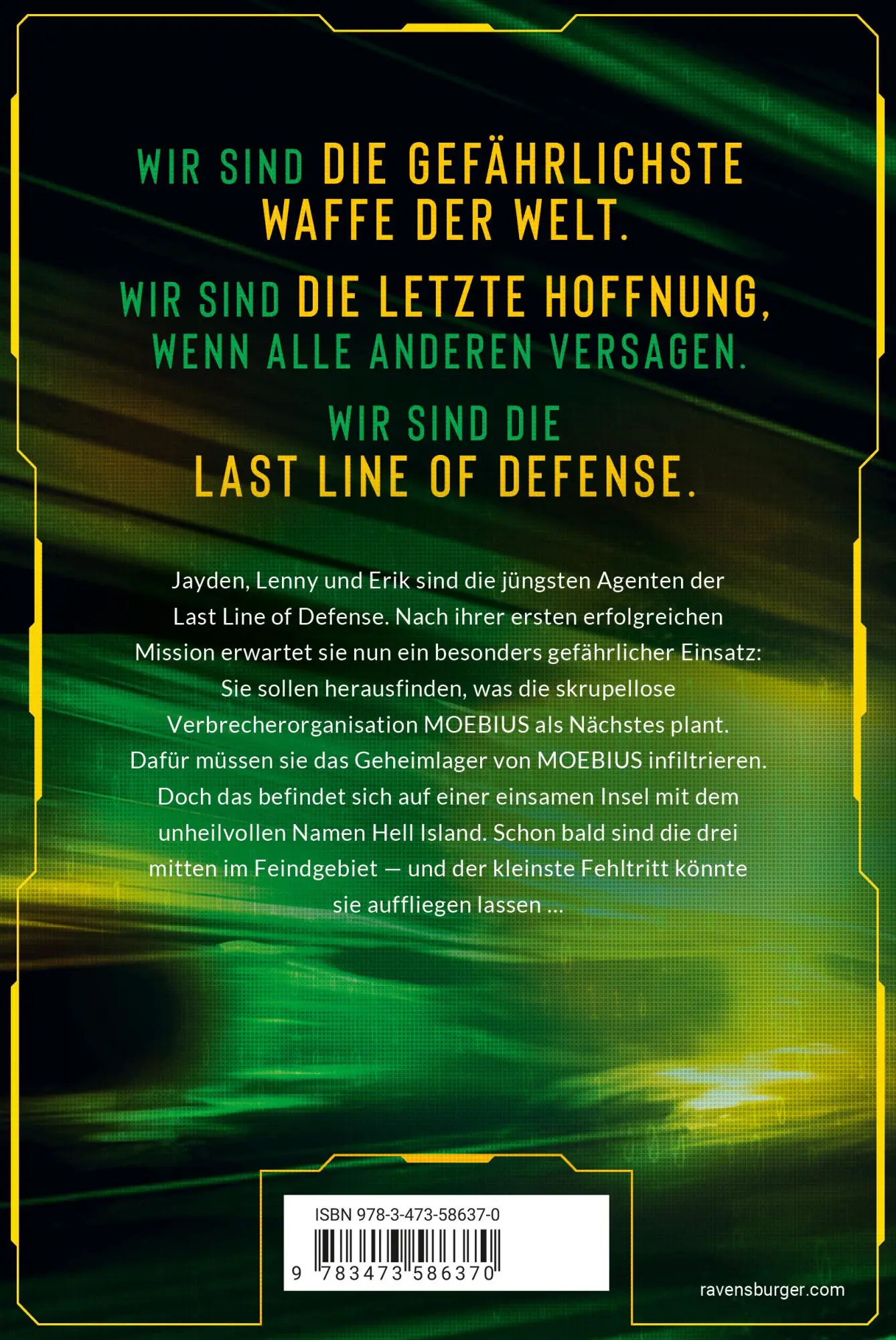 Rückseite: 9783473586370 | Last Line of Defense, Band 2 - Die Bedrohung | Andreas Gruber | Buch