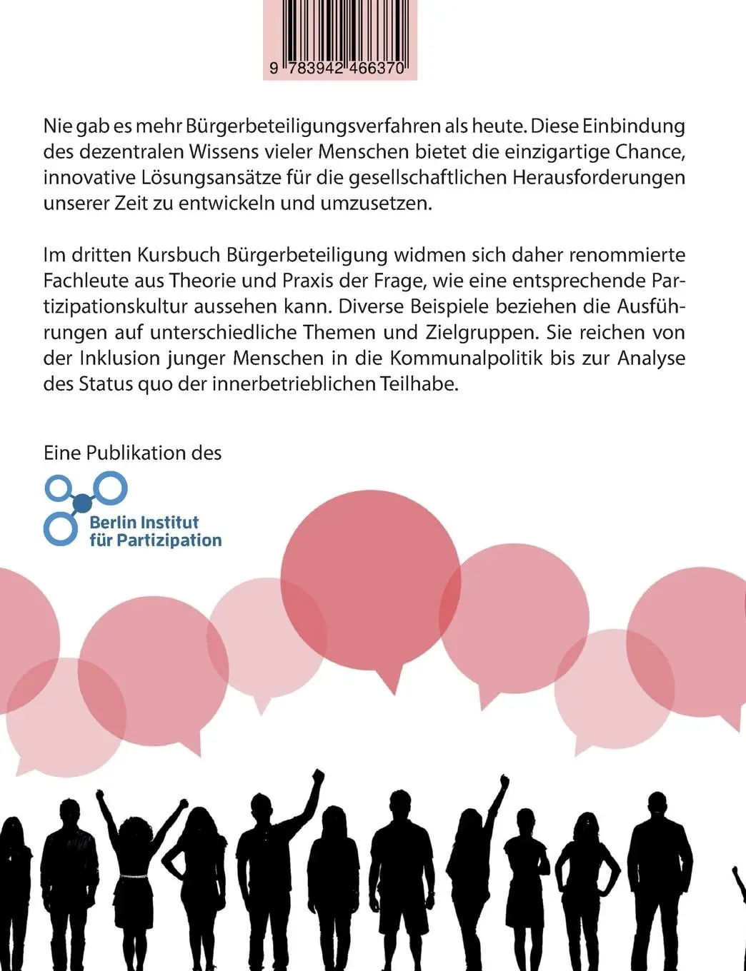 Rückseite: 9783942466370 | Kursbuch Bürgerbeteiligung #3 | Jörg Sommer | Taschenbuch | 380 S.