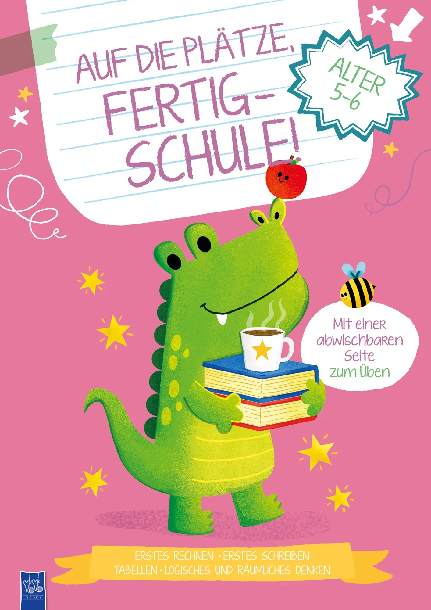 Cover: 9789464766370 | Auf die Plätze, fertig - Schule! 5-6 Jahre (Cover Krokodil) | Buch