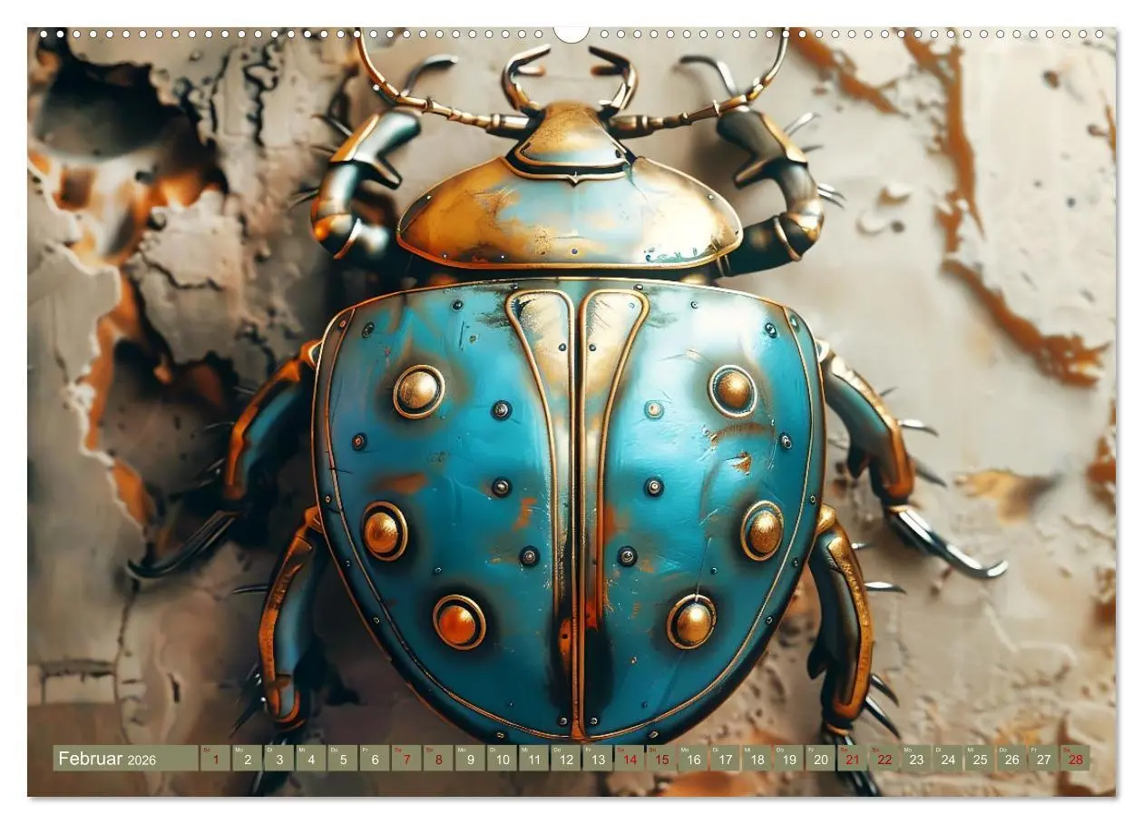 Bild: 9783457356470 | Die fantastische Welt der Steampunk-Insekten (Wandkalender 2026 DIN...