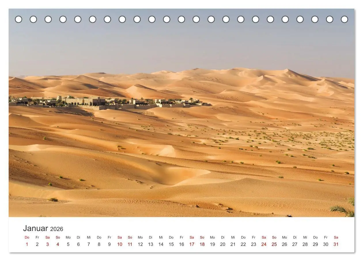 Bild: 9783457426470 | Die Dünen in der Wüste von Abu Dhabi (Tischkalender 2026 DIN A5...