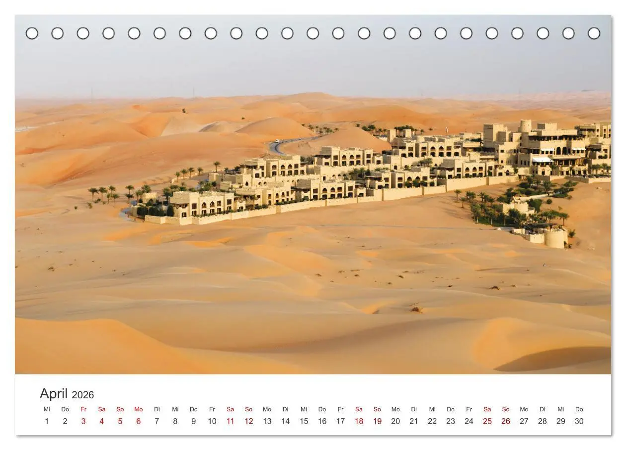 Bild: 9783457426470 | Die Dünen in der Wüste von Abu Dhabi (Tischkalender 2026 DIN A5...