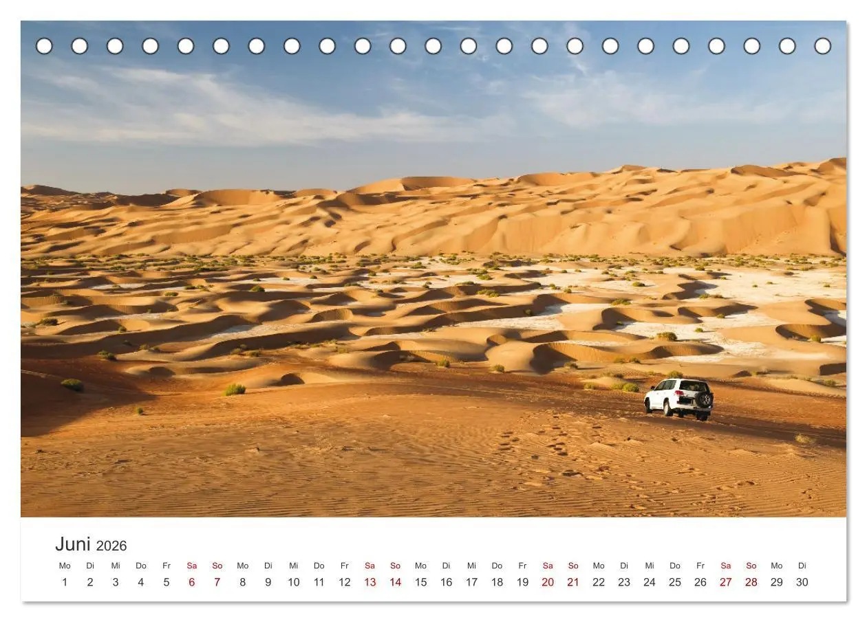 Bild: 9783457426470 | Die Dünen in der Wüste von Abu Dhabi (Tischkalender 2026 DIN A5...