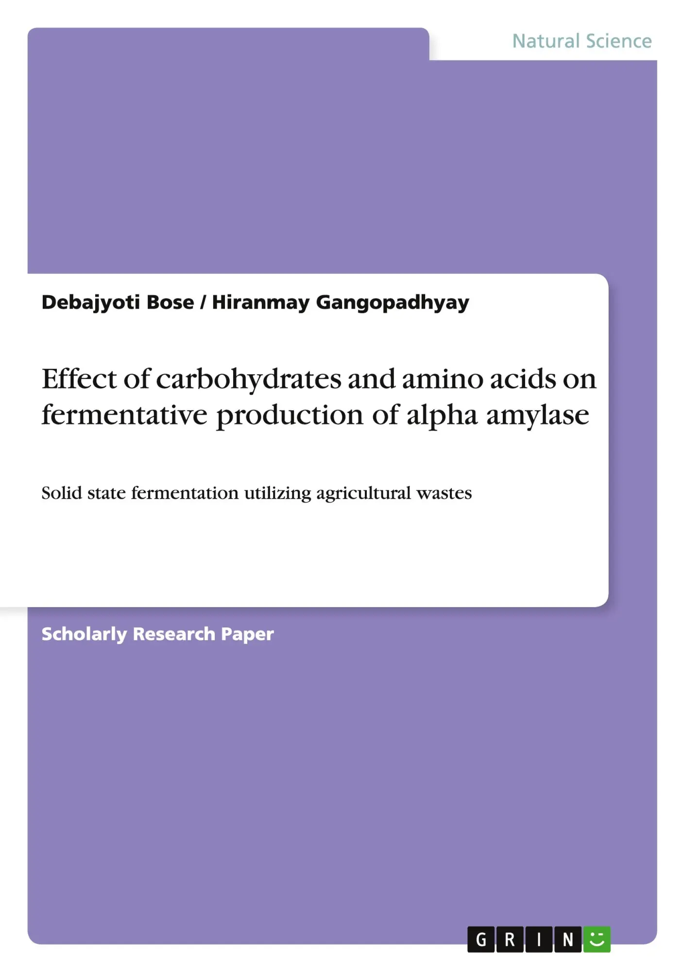 Cover: 9783656346470 | Effect of carbohydrates and amino acids on fermentative production...