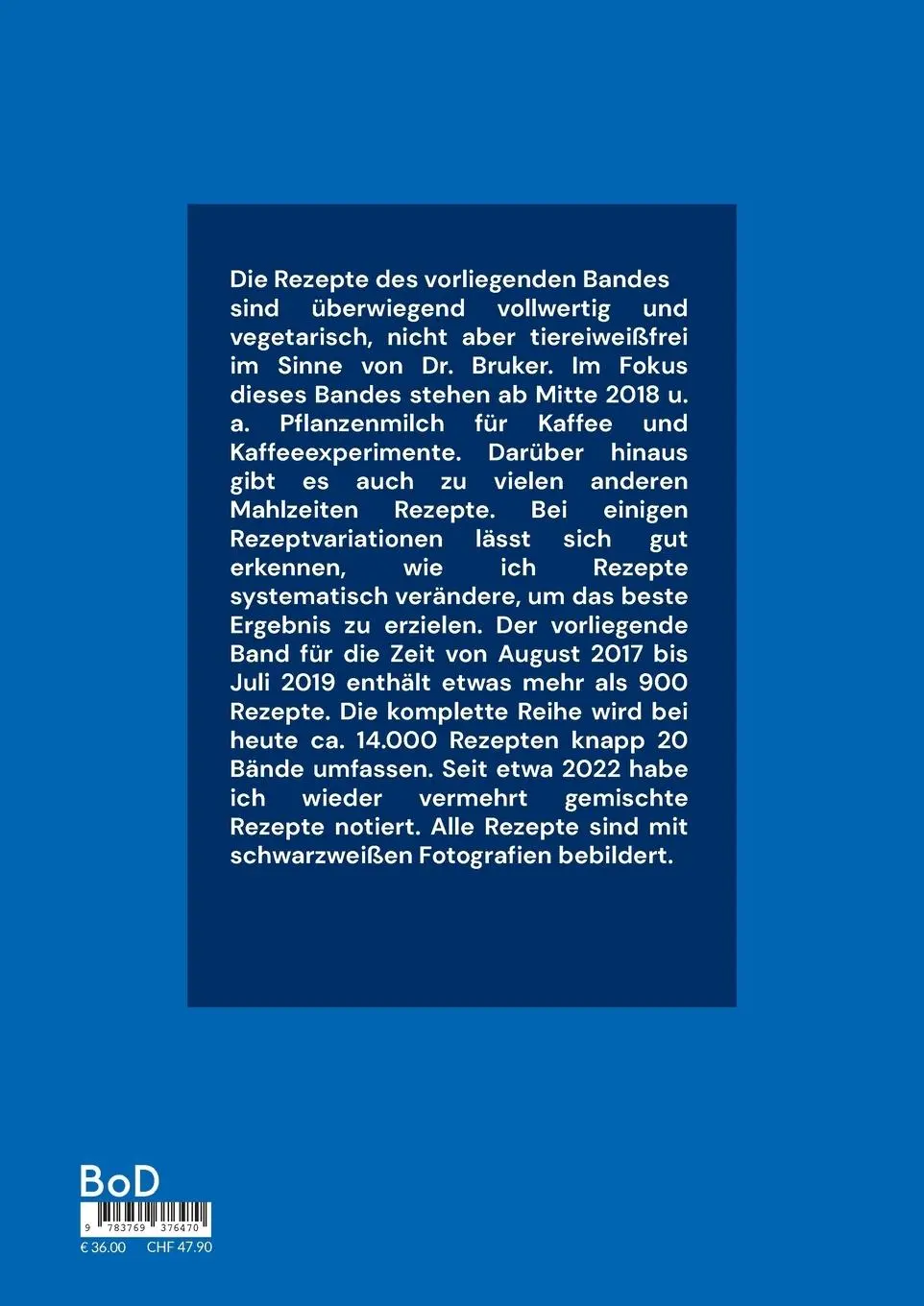 Rückseite: 9783769376470 | Meine Rezeptebibliothek 14 | August 2017 bis Juli 2019 | Wilkesmann