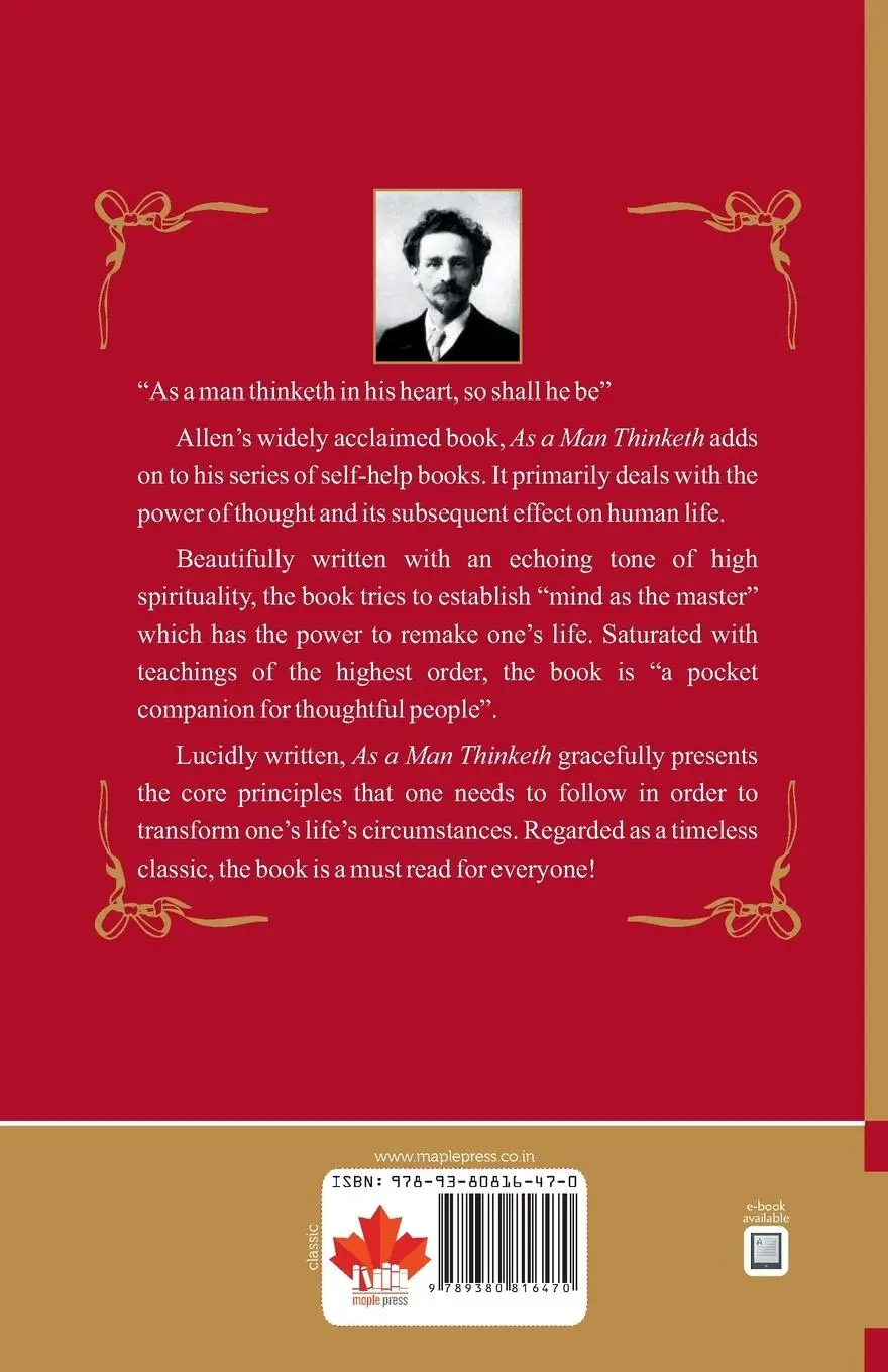 Rückseite: 9789380816470 | As a Man Thinketh | James Allen | Taschenbuch | Englisch | 2014