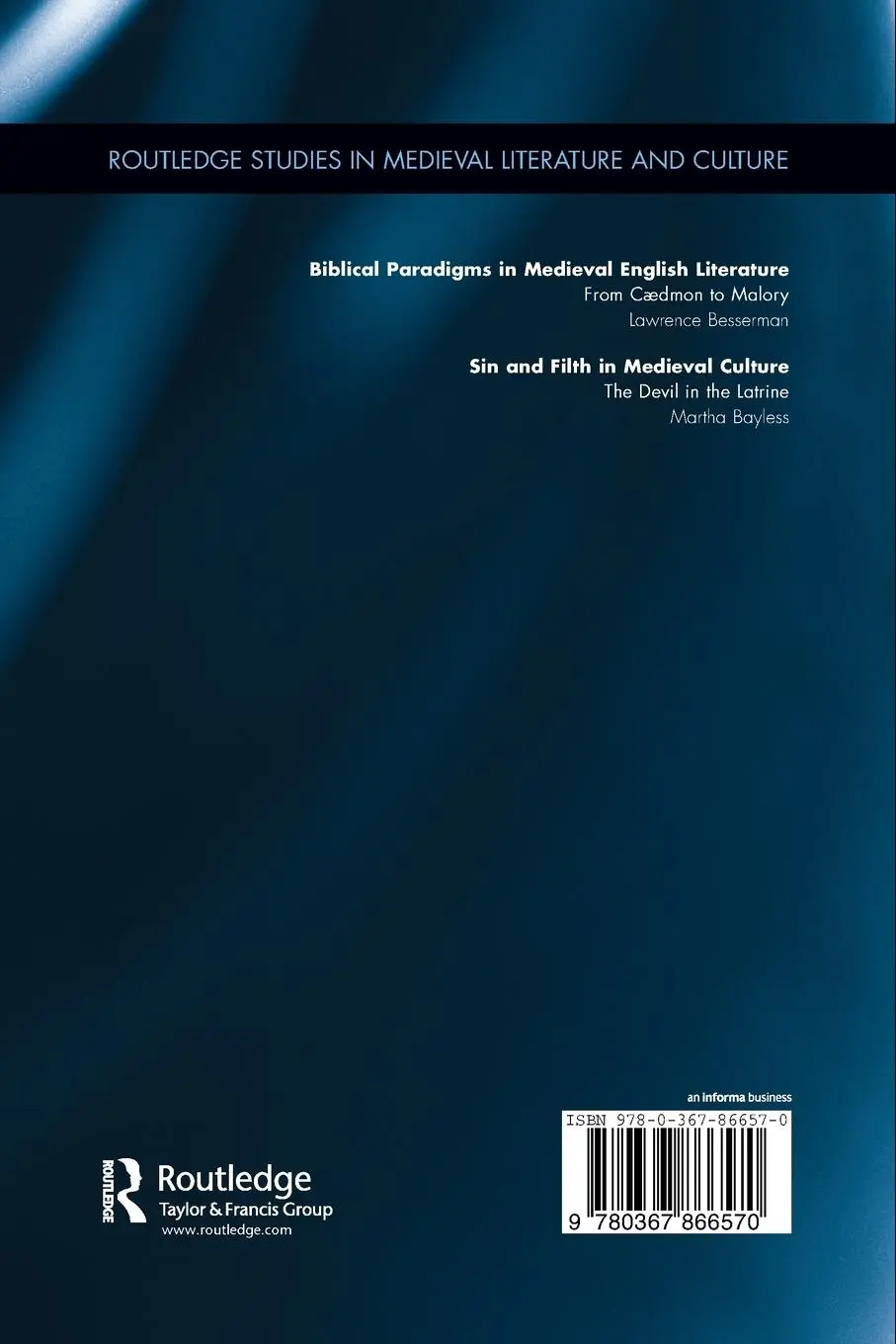 Rückseite: 9780367866570 | Sin and Filth in Medieval Culture | The Devil in the Latrine | Bayless