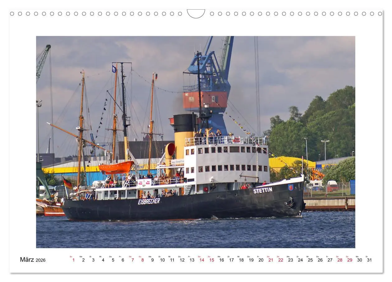 Bild: 9783457896570 | Rauchfahnen über der Ostsee - Schiffe unter Dampf (Wandkalender...