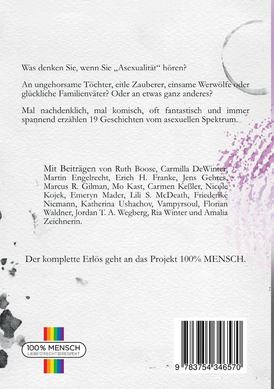 Rückseite: 9783754346570 | Beweisstück A. Eine a_sexuelle Anthologie | Carmilla Dewinter (u. a.)