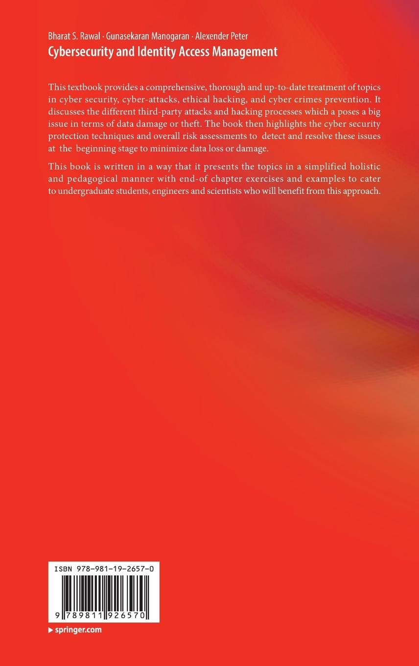 Rückseite: 9789811926570 | Cybersecurity and Identity Access Management | Bharat S. Rawal (u. a.)