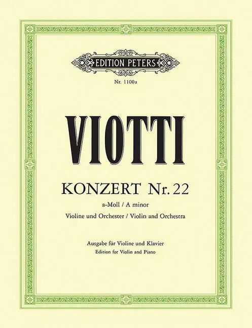 Cover: 9790014006570 | Concerto No.22 in A minor | Giovanni Battista Viotti | Taschenbuch