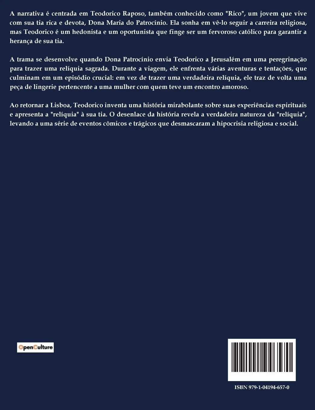 Rückseite: 9791041946570 | A Relíquia | José Maria De Eça De Queirós | Taschenbuch | Paperback
