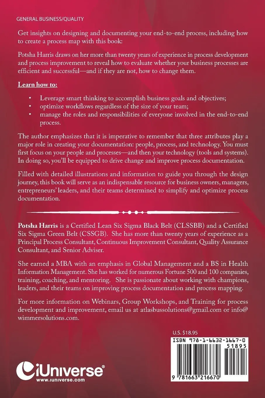 Rückseite: 9781663216670 | The Book of Choice | Potsha Harris Mba Lssbb | Taschenbuch | Englisch