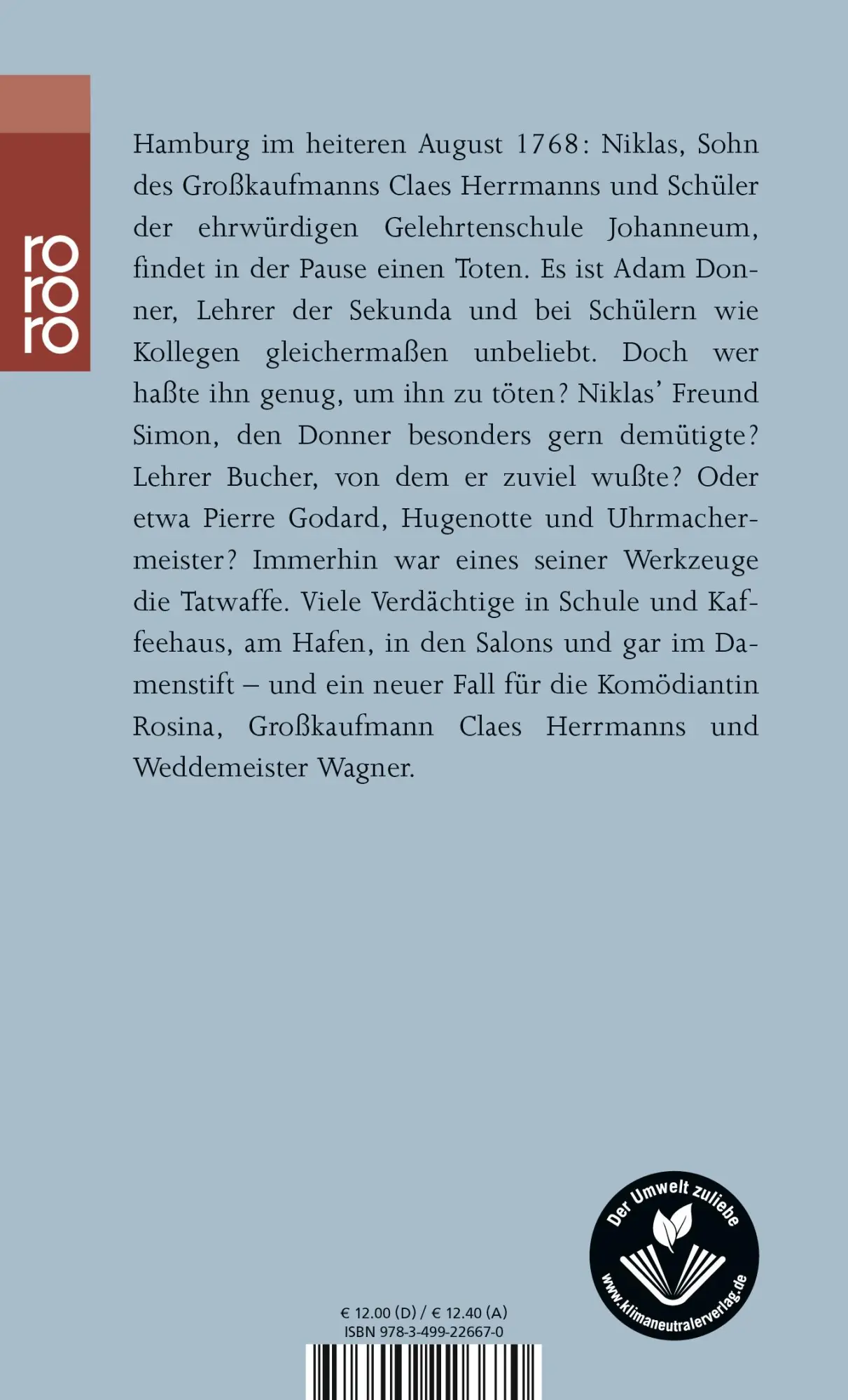 Rückseite: 9783499226670 | Die zerbrochene Uhr | Petra Oelker | Taschenbuch | Rosina-Zyklus