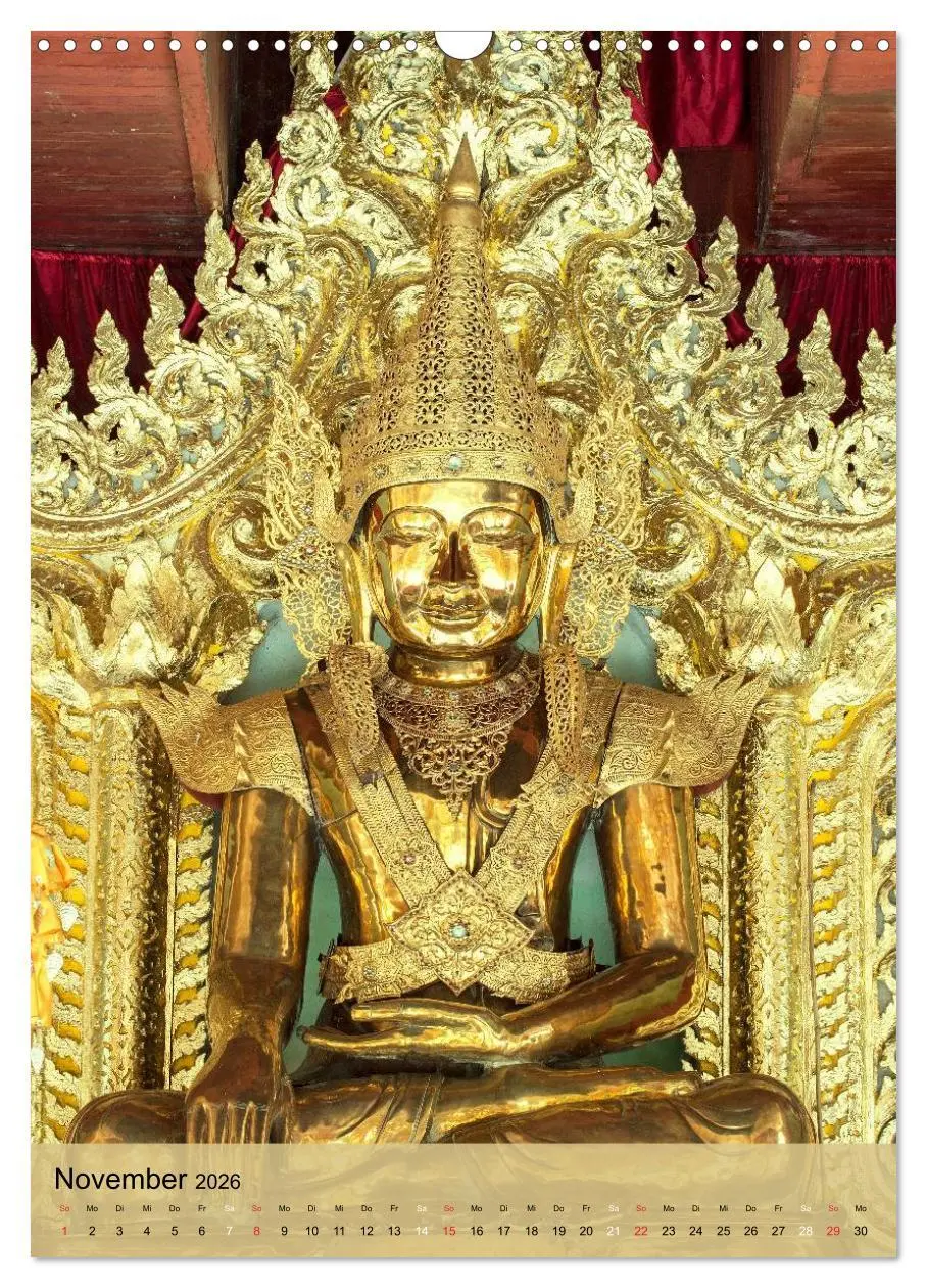 Bild: 9783516426670 | BUDDHA in GOLD (Wandkalender 2026 DIN A3 hoch), CALVENDO...