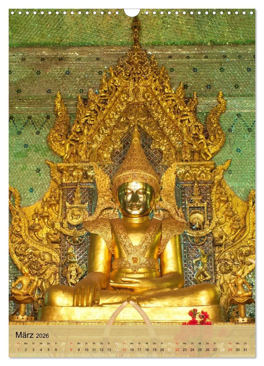 Bild: 9783516426670 | BUDDHA in GOLD (Wandkalender 2026 DIN A3 hoch), CALVENDO...