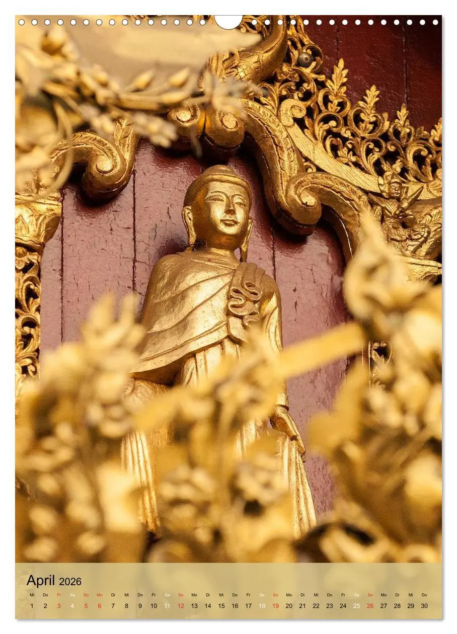 Bild: 9783516426670 | BUDDHA in GOLD (Wandkalender 2026 DIN A3 hoch), CALVENDO...