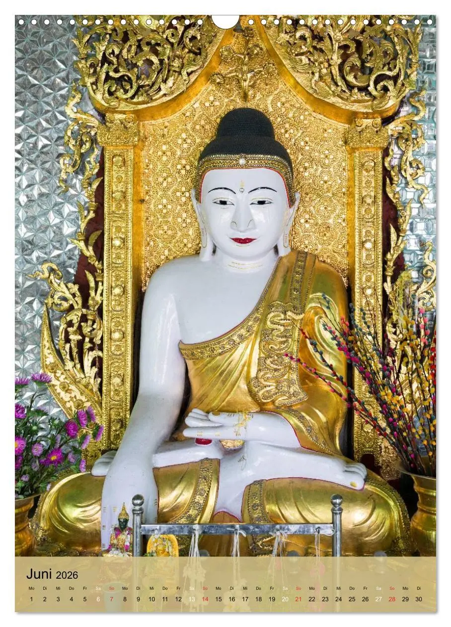 Bild: 9783516426670 | BUDDHA in GOLD (Wandkalender 2026 DIN A3 hoch), CALVENDO...