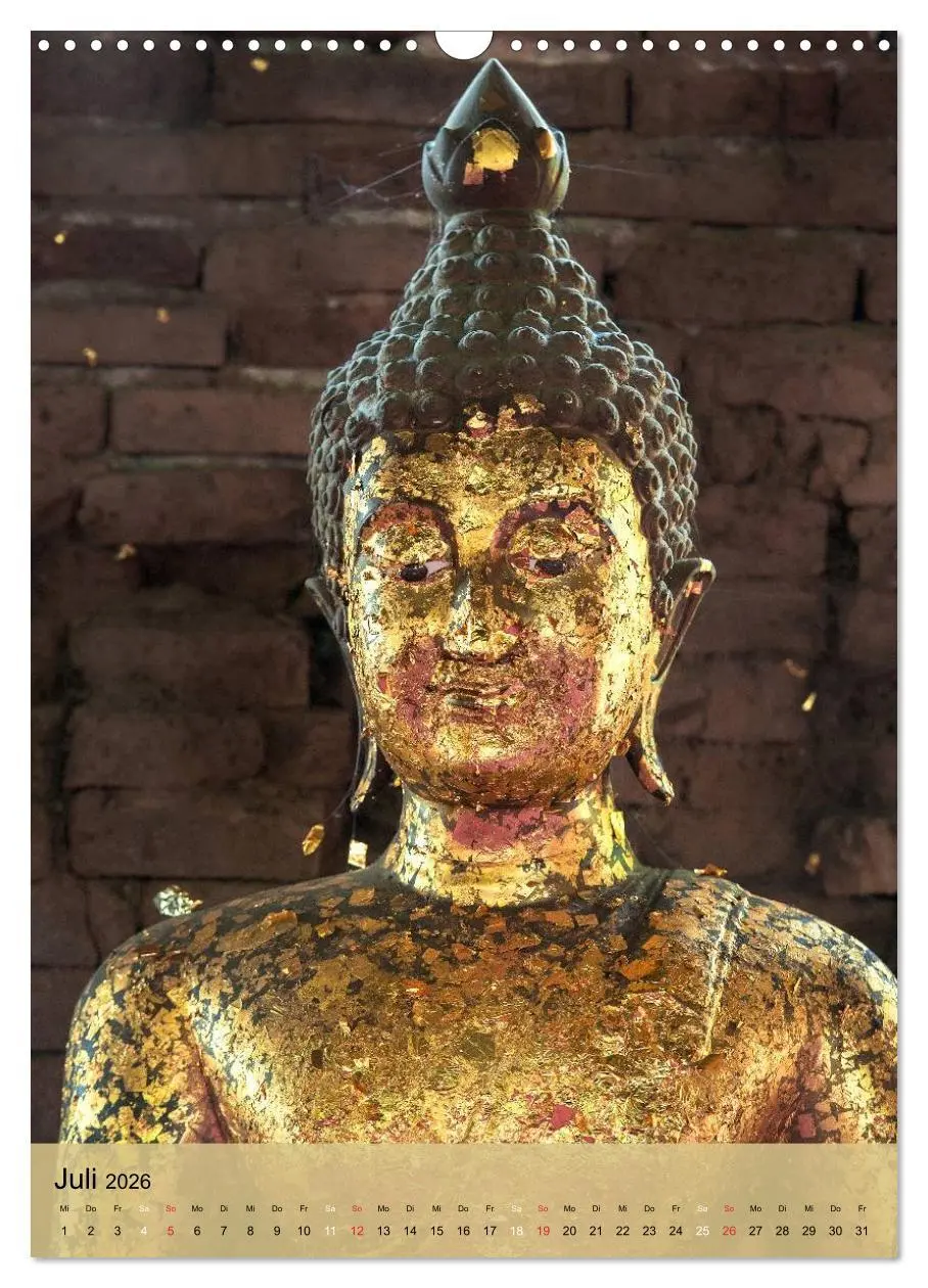 Bild: 9783516426670 | BUDDHA in GOLD (Wandkalender 2026 DIN A3 hoch), CALVENDO...
