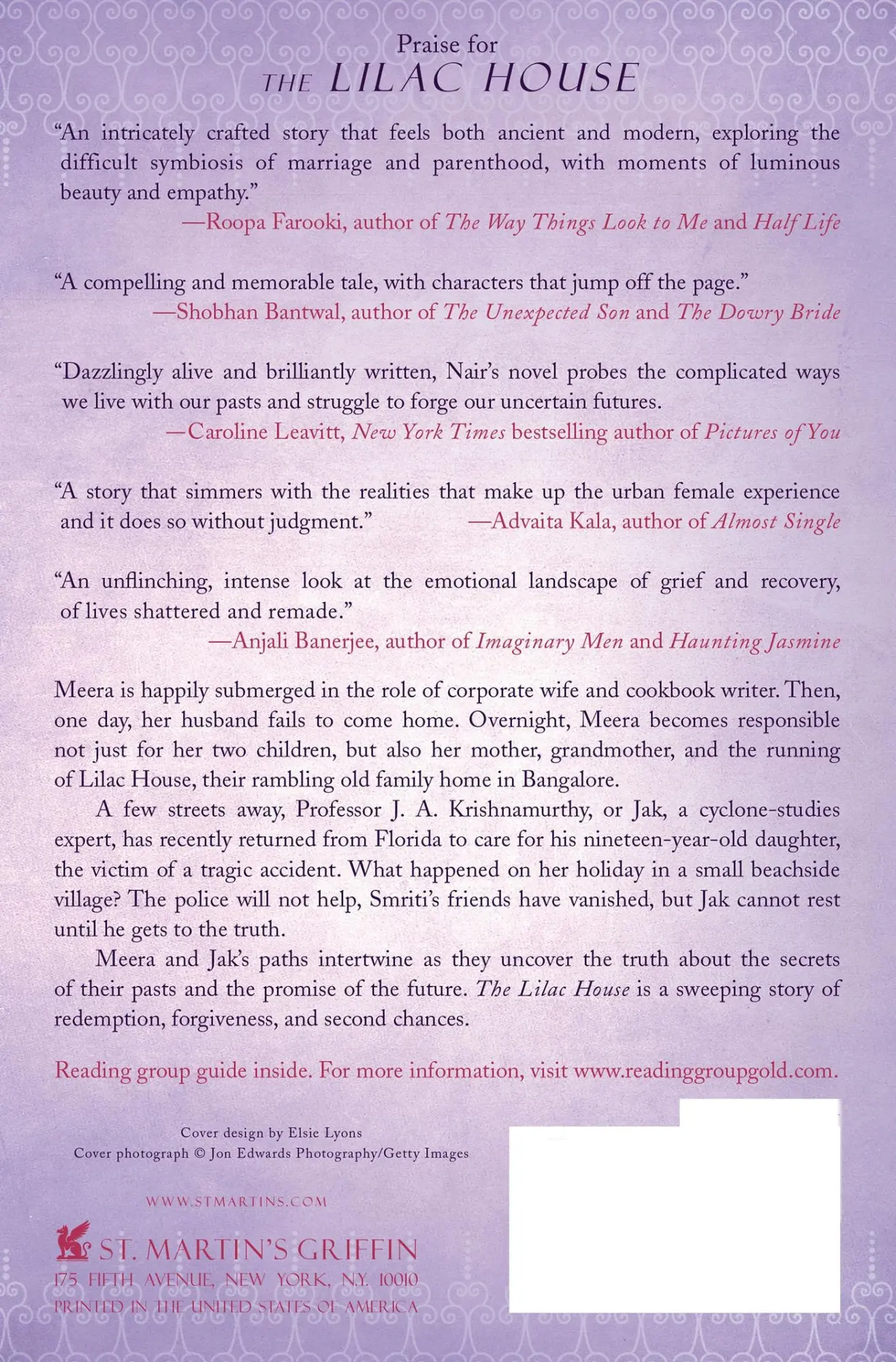Rückseite: 9780312606770 | The Lilac House | Anita Nair | Taschenbuch | Kartoniert / Broschiert