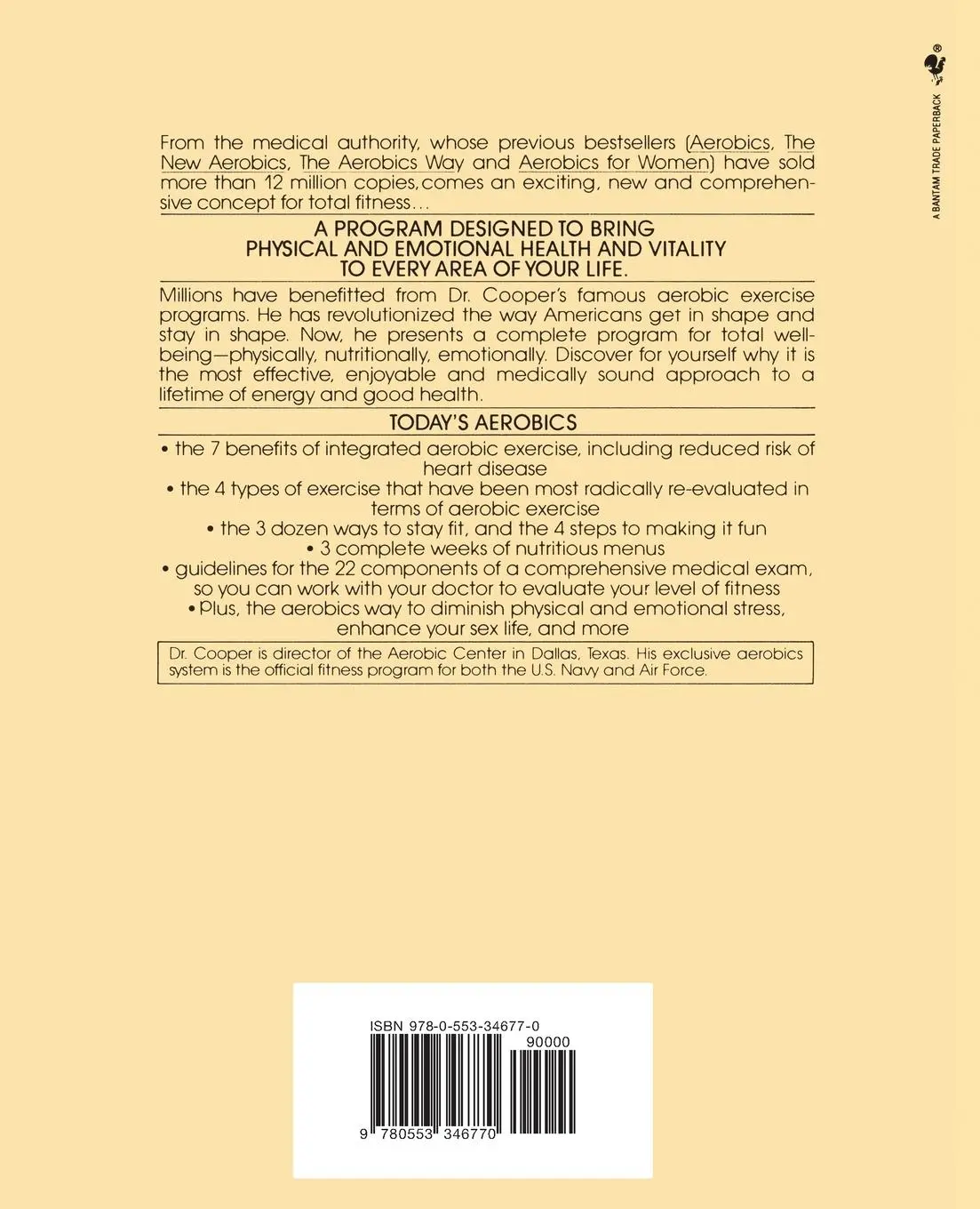 Rückseite: 9780553346770 | Aerobics Program For Total Well-Being | Kenneth H. Cooper | Buch