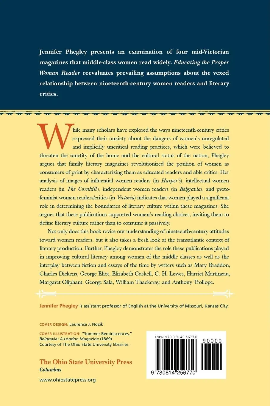 Rückseite: 9780814256770 | EDUCATING THE PROPER WOMAN READER | Jennifer Phegley | Taschenbuch