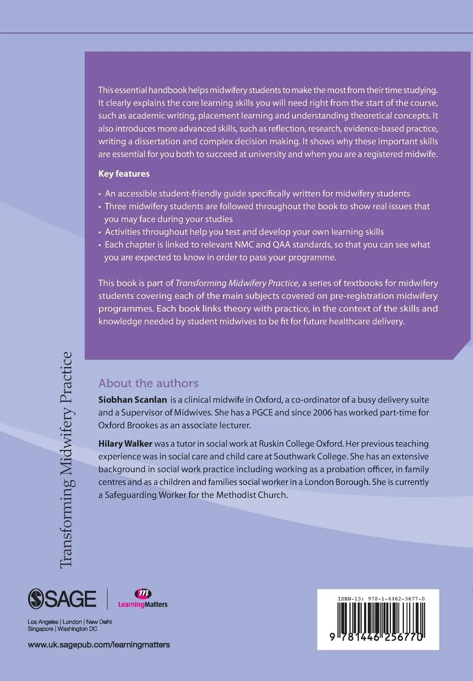 Rückseite: 9781446256770 | Studying for Your Midwifery Degree | Siobhan Scanlan (u. a.) | Buch
