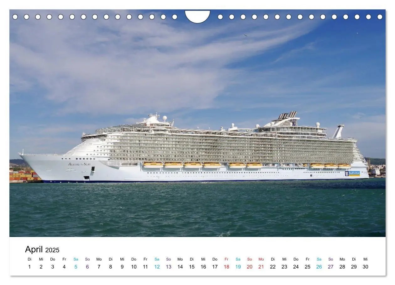 Bild: 9783435306770 | Riesen der Meere - Kreuzfahrtschiffe (Wandkalender 2025 DIN A4...
