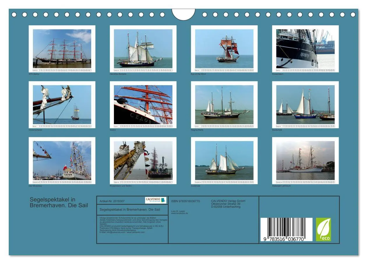 Bild: 9783516036770 | Segelspektakel in Bremerhaven. Die Sail (Wandkalender 2026 DIN A4...