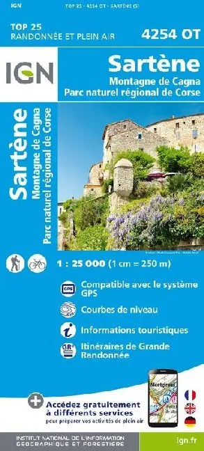 Cover: 9782758546870 | 4254OT Sartène Montagne de Cagna Parc National de Corse | (Land-)Karte