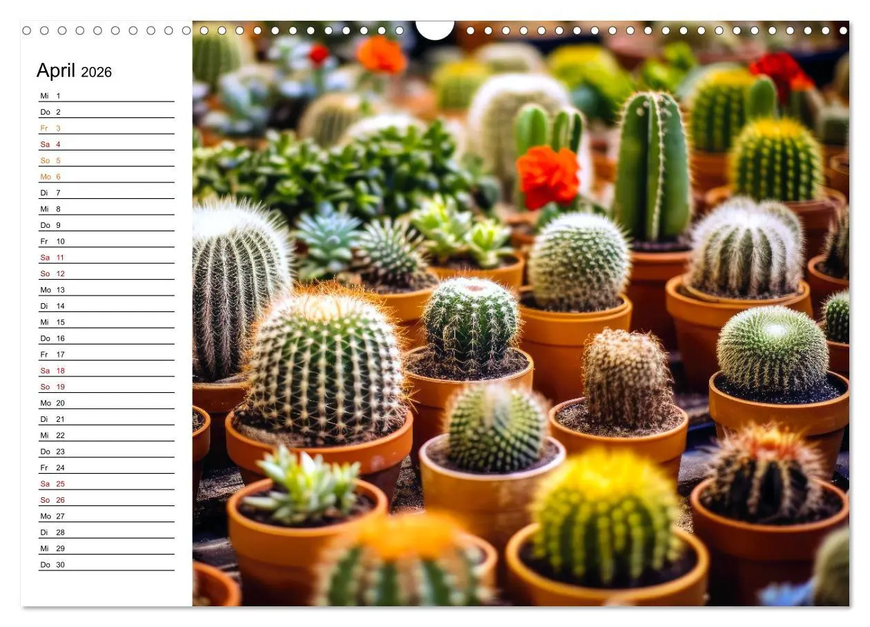 Bild: 9783457486870 | Kaktuszauberland (Wandkalender 2026 DIN A3 quer), CALVENDO...