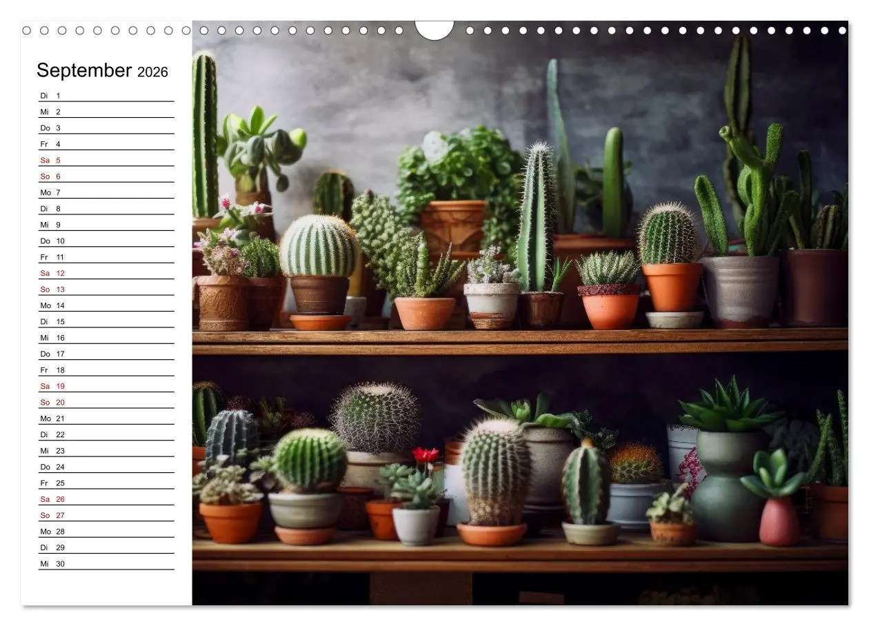 Bild: 9783457486870 | Kaktuszauberland (Wandkalender 2026 DIN A3 quer), CALVENDO...