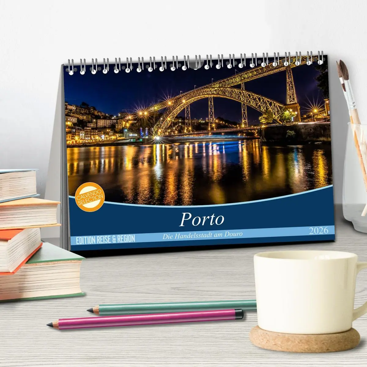 Bild: 9783516026870 | Porto - Die Handelsstadt am Douro (Tischkalender 2026 DIN A5 quer),...