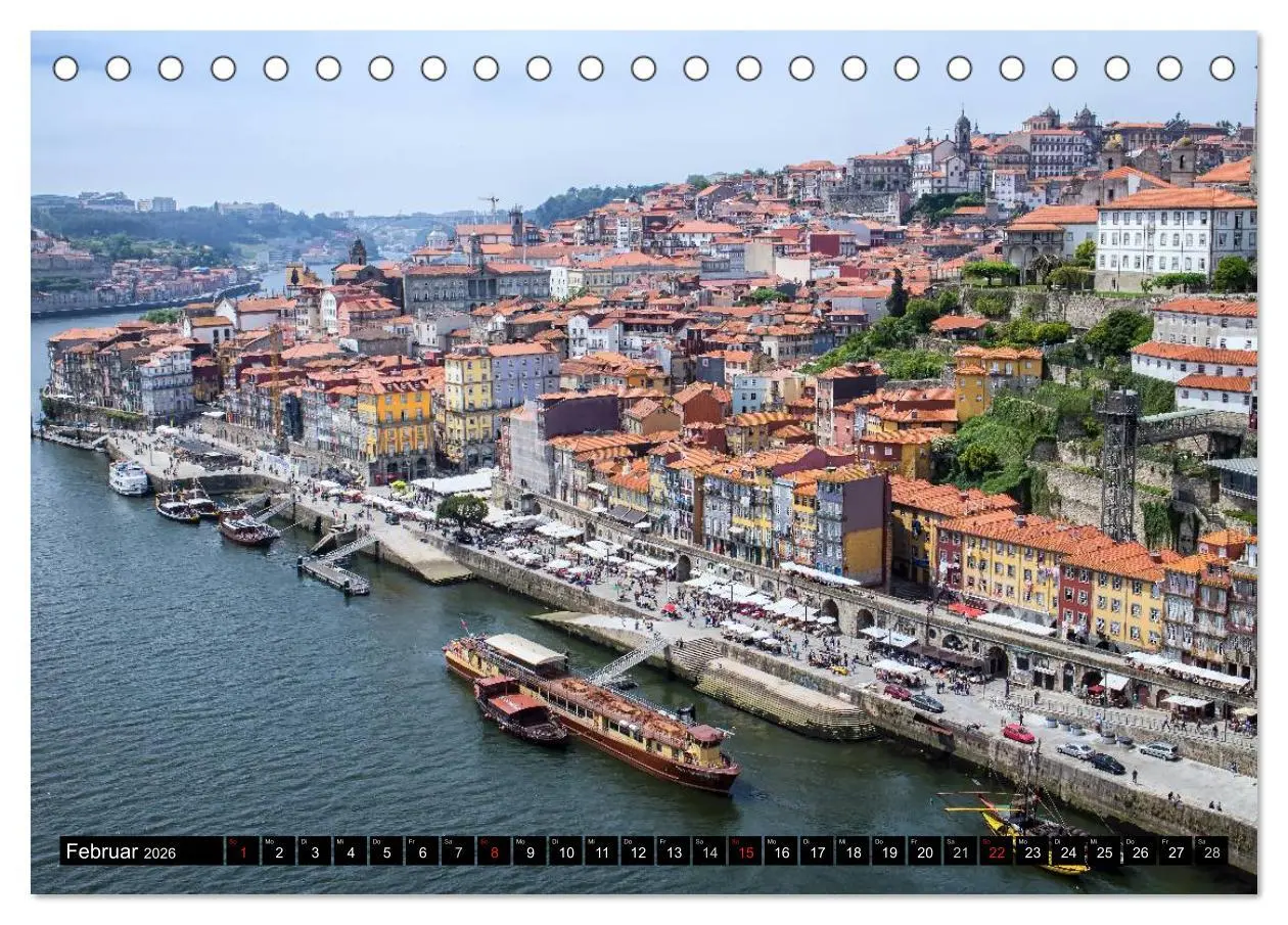 Bild: 9783516026870 | Porto - Die Handelsstadt am Douro (Tischkalender 2026 DIN A5 quer),...