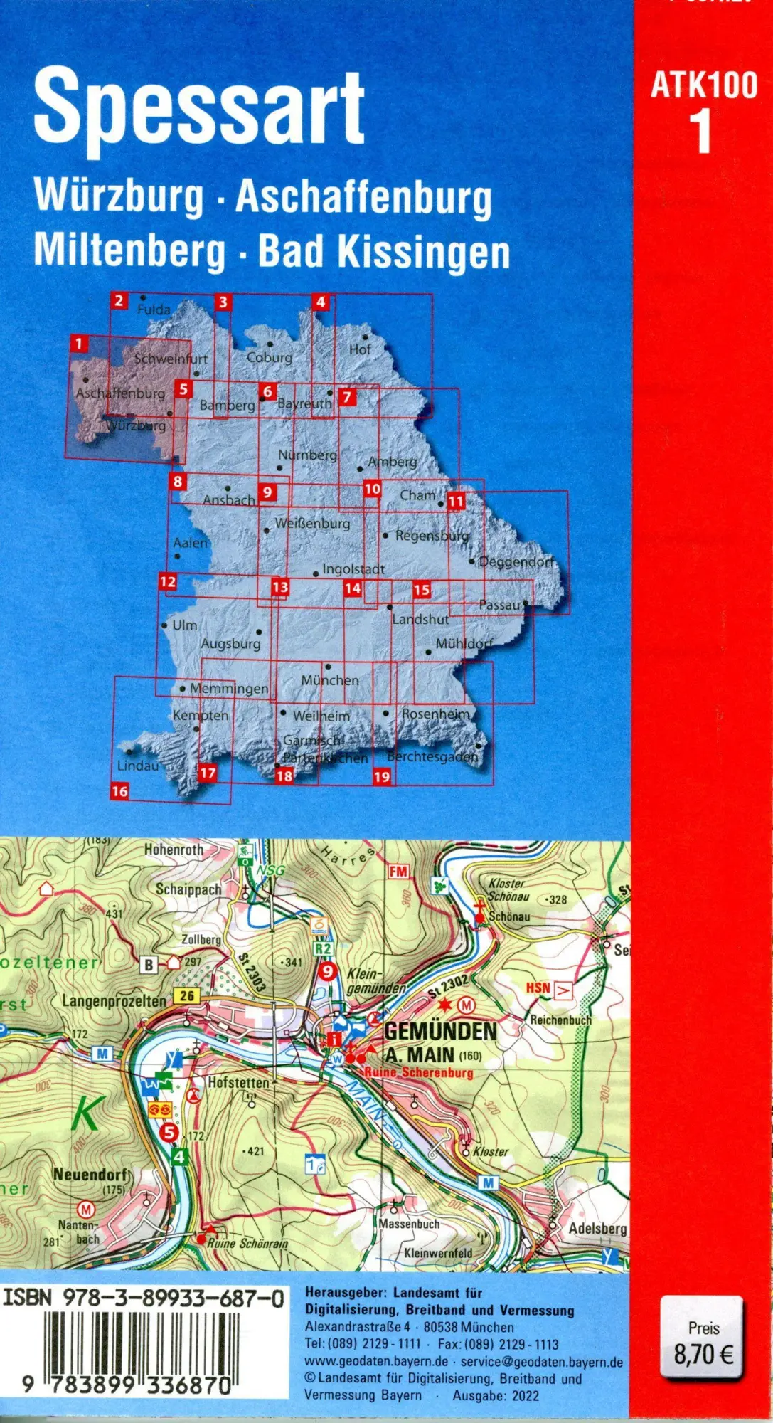 Bild: 9783899336870 | ATK100-1 Spessart (Amtliche Topographische Karte 1:100000) | Deutsch