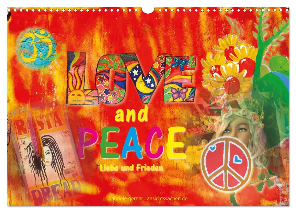 Cover: 9783457546970 | Love and Peace Liebe und Frieden (Wandkalender 2026 DIN A3 quer),...