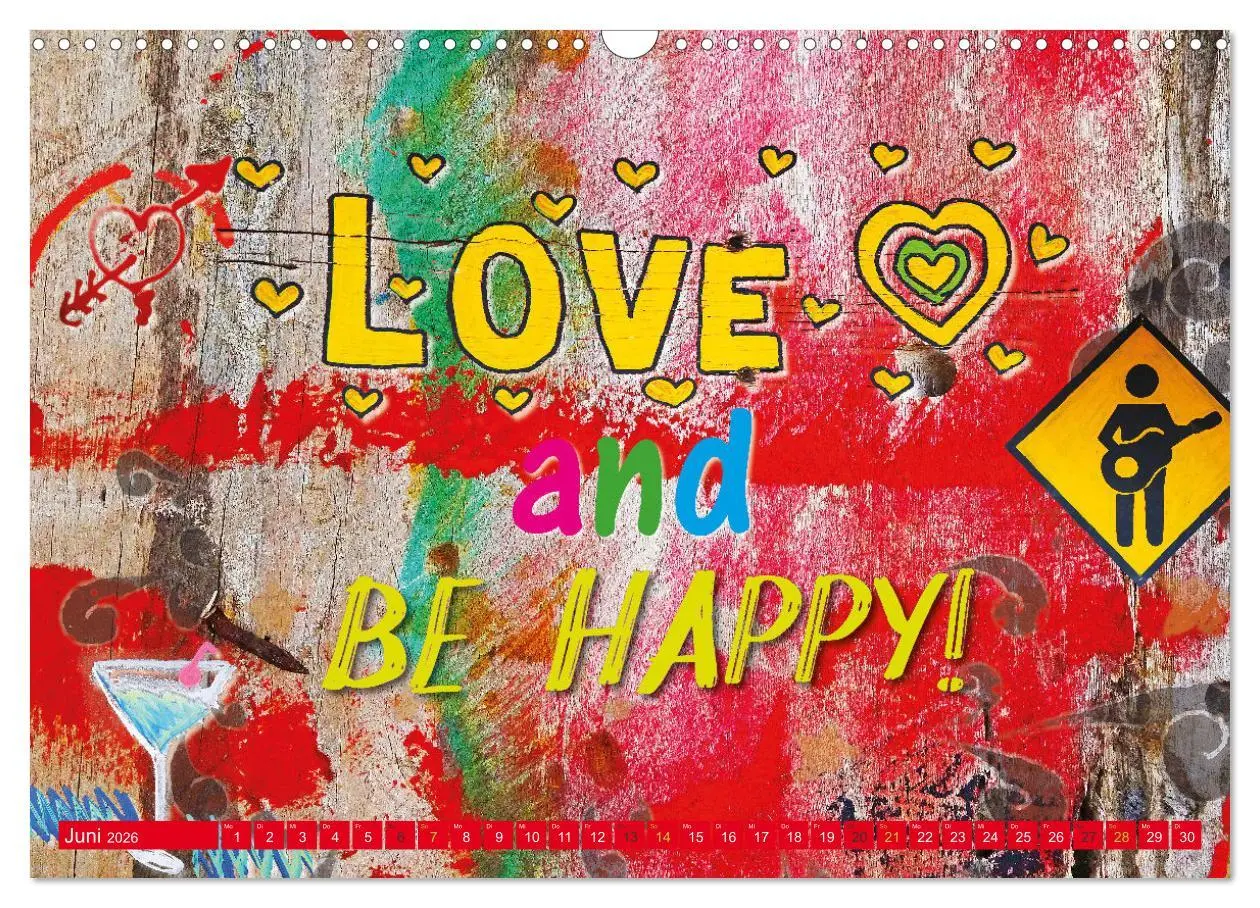 Bild: 9783457546970 | Love and Peace Liebe und Frieden (Wandkalender 2026 DIN A3 quer),...