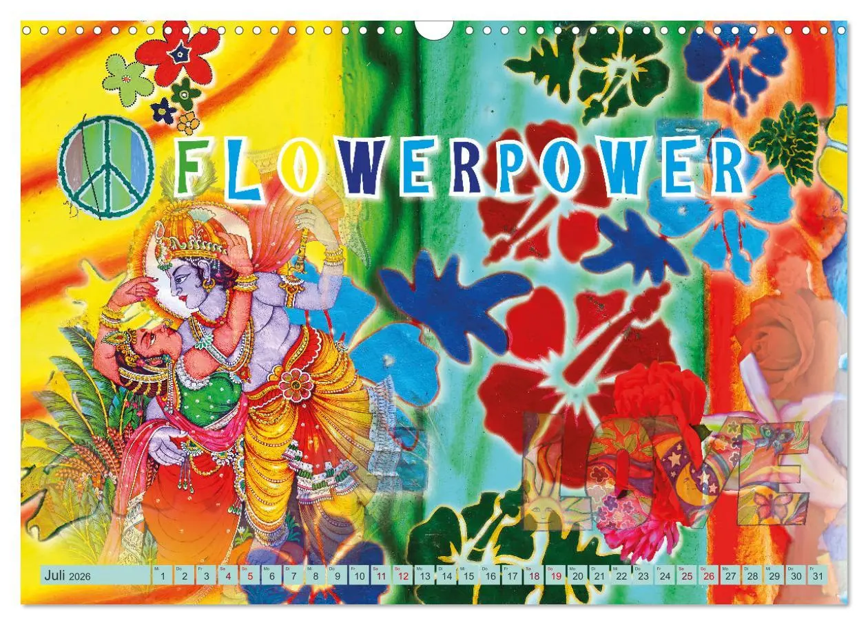 Bild: 9783457546970 | Love and Peace Liebe und Frieden (Wandkalender 2026 DIN A3 quer),...