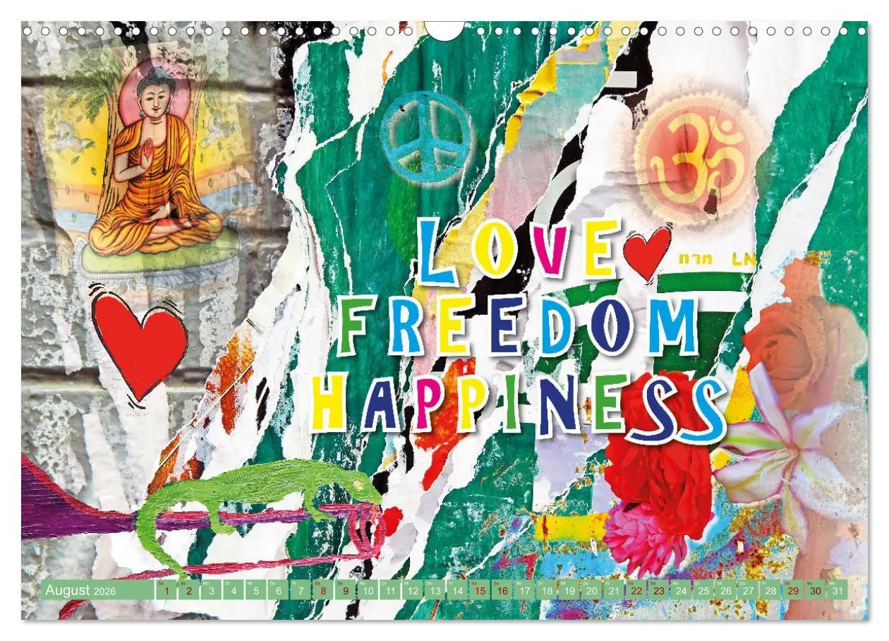 Bild: 9783457546970 | Love and Peace Liebe und Frieden (Wandkalender 2026 DIN A3 quer),...