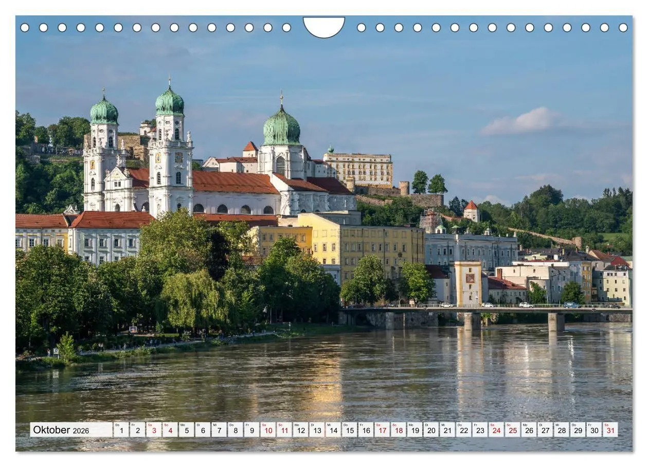Bild: 9783457786970 | Drei Flüsse Stadt Passau (Wandkalender 2026 DIN A4 quer), CALVENDO...