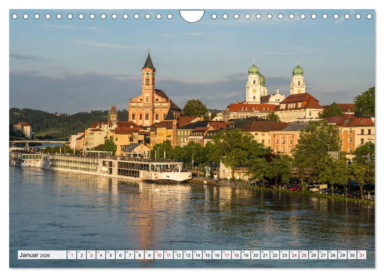 Bild: 9783457786970 | Drei Flüsse Stadt Passau (Wandkalender 2026 DIN A4 quer), CALVENDO...
