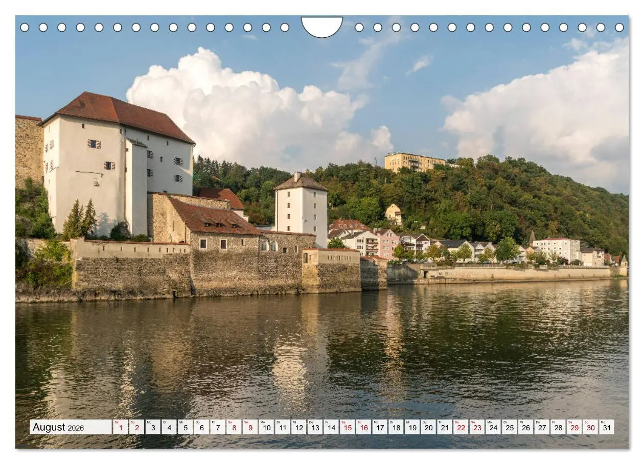 Bild: 9783457786970 | Drei Flüsse Stadt Passau (Wandkalender 2026 DIN A4 quer), CALVENDO...