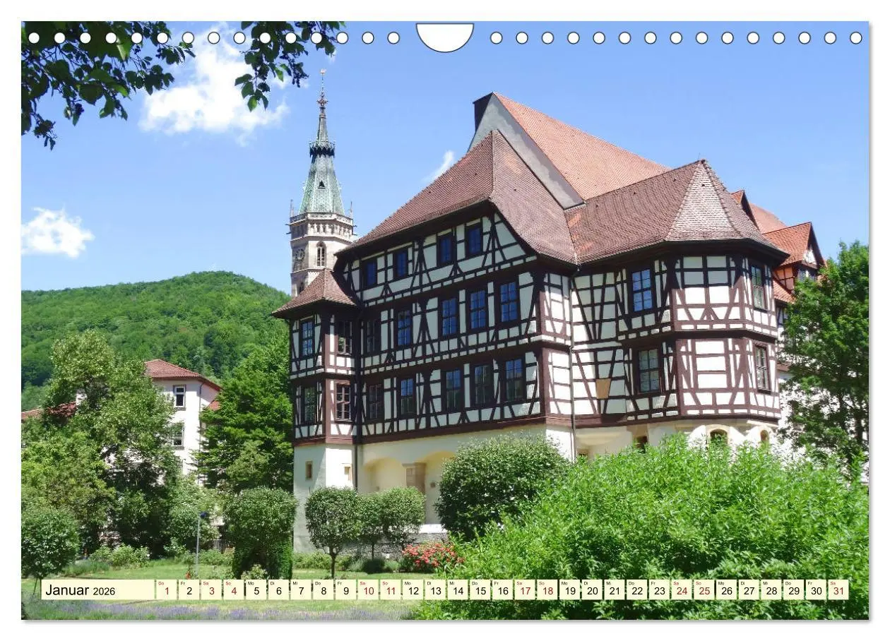 Bild: 9783457856970 | Unterwegs in Bad Urach (Wandkalender 2026 DIN A4 quer), CALVENDO...