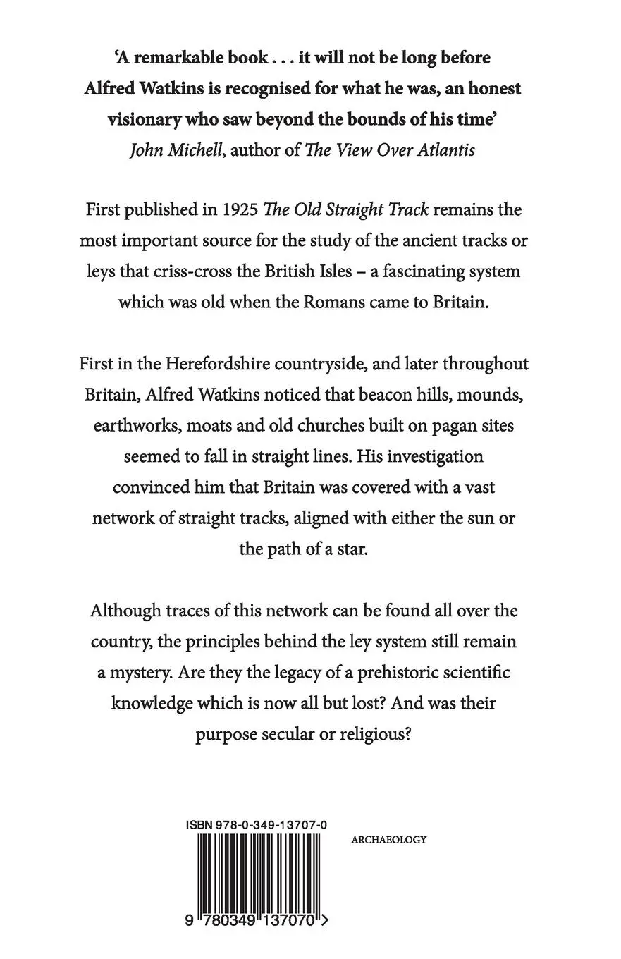 Rückseite: 9780349137070 | The Old Straight Track | Alfred Watkins | Taschenbuch | Englisch