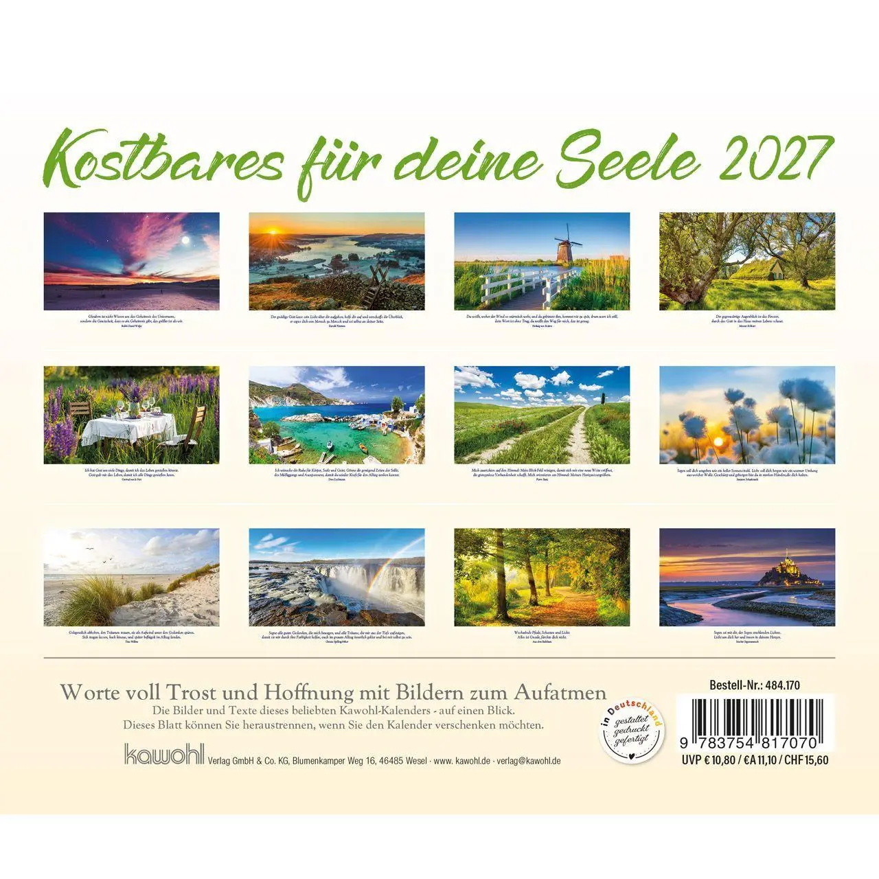 Bild: 9783754817070 | Kostbares für deine Seele 2027 | Kalender | 14 S. | Deutsch | 2027