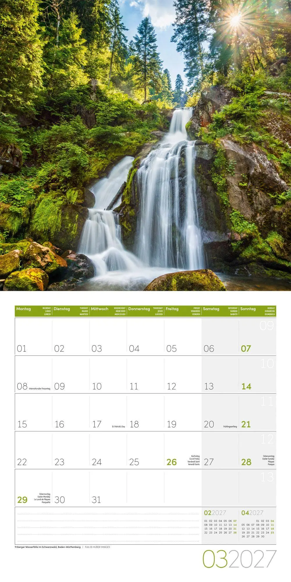 Bild: 9783838447070 | Naturwunder Deutschland Kalender 2027 - 30x30 - Art12 | GmbH | 28 S.